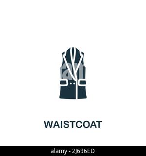Icône de gilet de costume. Icône de vêtements simples monochrome pour modèles, web design et infographies Illustration de Vecteur