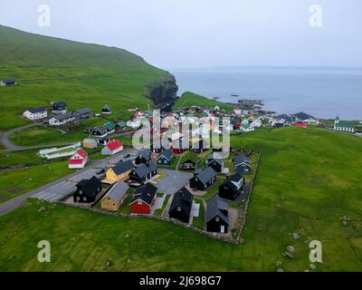 Gjogv, île d'Esturoy, îles Féroé, Danemark, Europe Banque D'Images