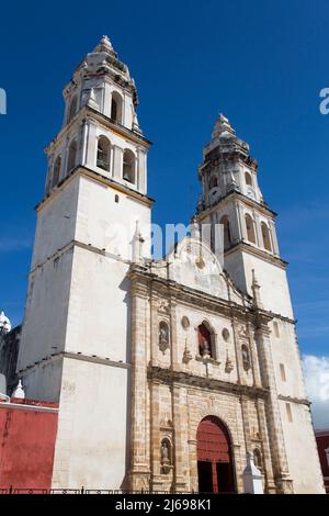 Cathédrale notre Dame de l'Immaculée conception, Vieille ville, site classé au patrimoine mondial de l'UNESCO, San Francisco de Campeche, Etat de Campeche, Mexique Banque D'Images