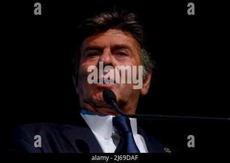 SP - Sao Paulo - 04/29/2022 - SAO PAULO, ARBITRAGE D'ÉVÉNEMENTS, RÉALISATIONS ET DÉFIS - Président de la Cour suprême fédérale (STF) Ministre Luiz Fux lors d'un événement juridique intitulé arbitrage, réalisations et défis, dans la célébration de 200 ans d'indépendance, Qui a lieu ce vendredi (29) à l'hôtel Renaissance de Sao Paulo. Photo: Suamy Beydoun/AGIF/Sipa USA Banque D'Images