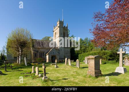 Église Saint-Thomas-à-Becket dans le village de South Cadbury, Somerset, Angleterre. Banque D'Images