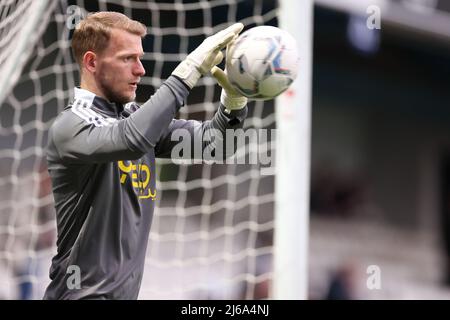 Le gardien de but Adam Davies de Sheffield United se réchauffe. À Londres, Royaume-Uni, le 4/29/2022. (Photo de Ryan Browne/News Images/Sipa USA) Banque D'Images