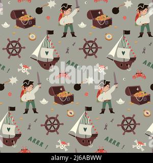 Motif pirate Illustration de Vecteur