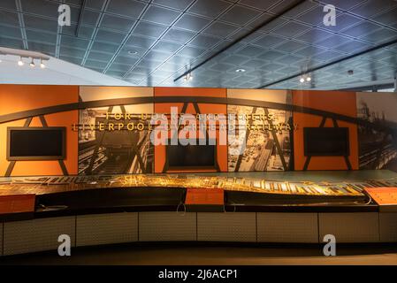 Exposition de Liverpool Overhead Railway au musée de Liverpool Banque D'Images