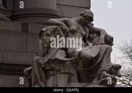 Éléments architecturaux au Musée national des Indiens d'Amérique de New York Banque D'Images