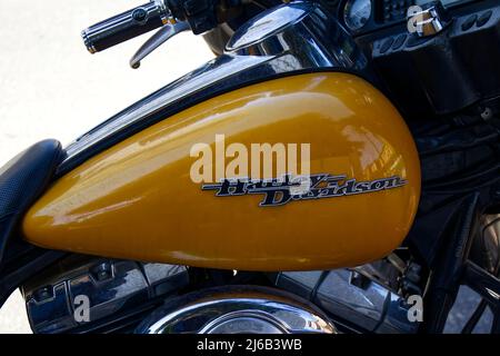 Bologne - Italie - 18 avril 2022 : Harley Davidson 103. Réservoir de moto. Banque D'Images