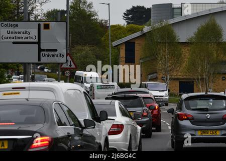 circulation à l'heure de pointe sur epinal way loughborough leicestershire Banque D'Images