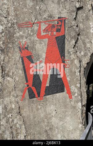 Pont du diable dans la gorge de Schöllenen, près d'Andermatt, canton d'Uri, Suisse Banque D'Images