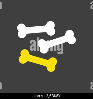 Icône de glyphe vecteur d'os de chien.Signe animal.Symbole graphique pour la conception, le logo, l'application et l'interface utilisateur du site Web vétérinaire et des animaux de compagnie Illustration de Vecteur