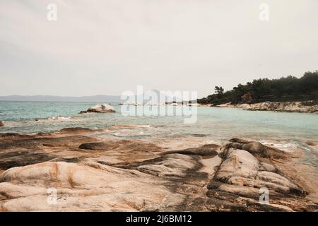 Plage de Kavourotripes à chalkidiki Grèce Banque D'Images