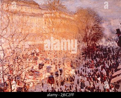 Boulevard des Capucines, peinture de l'artiste français Claude Monet, 1873 Banque D'Images