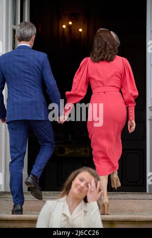 La princesse Isabella du Danemark est confirmée . La confirmation aura lieu à l'église du château de Fredensborg par le confesseur royal, Mgr Henrik Wigh-Poulsen. PHOTO : Princesse Isabella du Danemark Fredensborg, Danemark, le 30 avril 2022. Photo de Stefan Lindblom/Stella Pictures/ABACAPRESS.COM Banque D'Images