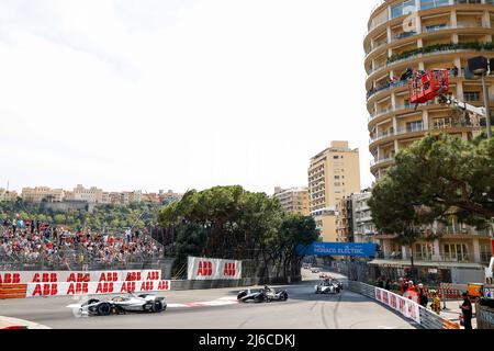 05 VANDOORNE Stoffel (bel), Mercedes-EQ Silver Arrow 02, action pendant l'ePrix de Monaco 2022, 4th rencontre du Championnat du monde de Formule E de la FIA ABB 2021-22, sur le circuit de Monaco du 29 au 30 avril, à Monaco - photo Grégory Lenmand / DPPI Banque D'Images