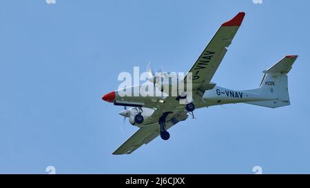 Des avions légers sont à l'arrivée à l'aéroport de Shoreham Banque D'Images