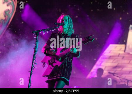 Phoebe Bridgers au Coachella Music and Arts Festival le 22 avril 2022, à l'Empire Polo Club à Indio, Californie (photo de Daniel DeSlover/Sipa USA) Banque D'Images