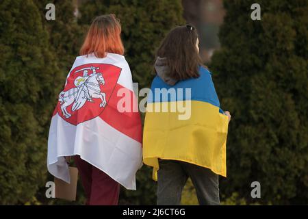 Manifestation anti-guerre contre l'invasion russe en Ukraine. Gdansk, Pologne, avril 29th 2022 © Wojciech Strozyk / Alamy stock photo Banque D'Images