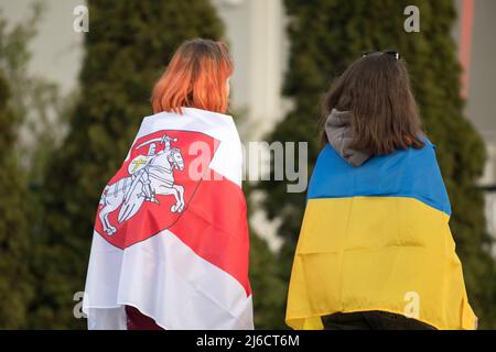 Manifestation anti-guerre contre l'invasion russe en Ukraine. Gdansk, Pologne, avril 29th 2022 © Wojciech Strozyk / Alamy stock photo Banque D'Images