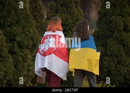 Manifestation anti-guerre contre l'invasion russe en Ukraine. Gdansk, Pologne, avril 29th 2022 © Wojciech Strozyk / Alamy stock photo Banque D'Images