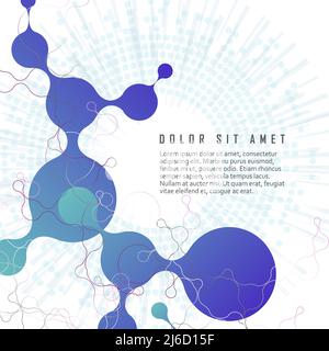 Le résumé du cercle est relié aux points et lignes de connexion. Illustration de Vecteur