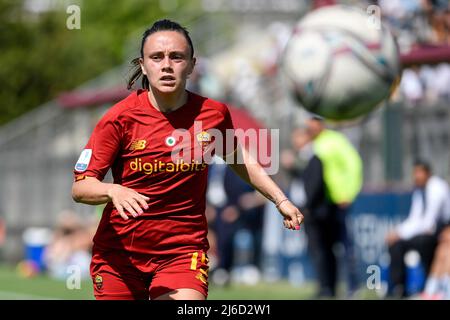 Annamaria Serturini d'AS Roma en action pendant le match de football demi-finale de la coupe italienne des femmes entre LES FEMMES ROMA et Empoli au stadio delle tre fontane, Roma, avril 30th 2022. Photo Andrea Staccioli / Insidefoto Banque D'Images