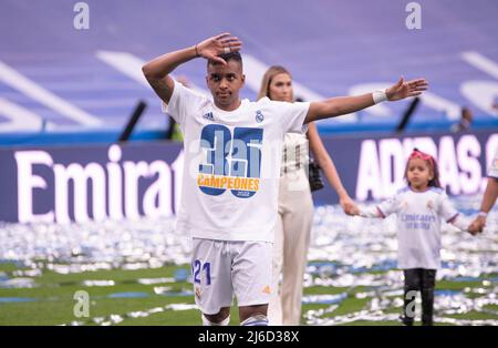 30 avril 2022; Stade Santiago Bernabeu, Madrid, Espagne; Men's la Liga Santander, Real Madrid CF vs RCD Espanyol 900/Cordo Press Banque D'Images