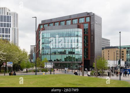 Leeds Merrion House, centre communautaire du centre-ville de Leeds City Council, Woodhouse Lane, Leeds, West Yorkshire, Angleterre, ROYAUME-UNI Banque D'Images