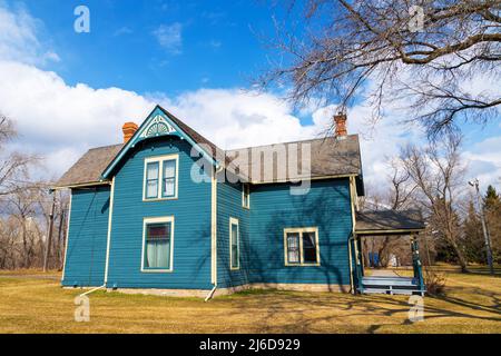 EDMONTON, CANADA - le 17 AVRIL 2022 : la troisième maison, construite entre 1899 et 1901, au John Walter Museum, à Edmonton. Le site interprète la vie o Banque D'Images