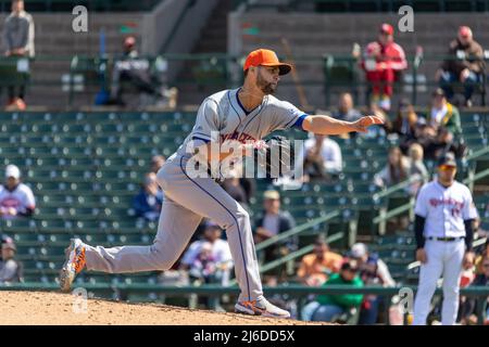 30 avril 2022 : les Rochester Red Wings ont accueilli les Syracuse mets dans un match de la Ligue internationale à Frontier Field à Rochester, New York. (Jonathan Tenca/CSM) Banque D'Images