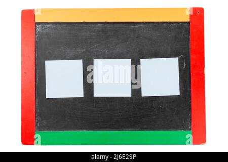 Rappels sur papier noir d'une planche de bois. place pour le texte. fichier contient clipping path Banque D'Images