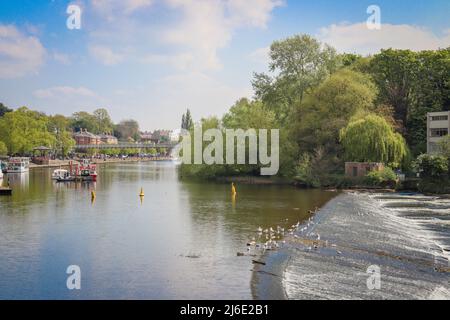 Chester Riverfront, The Groves, River Dee Banque D'Images