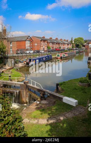 Canal Lock, Canalside, Chester Canal Basin, Chester Banque D'Images