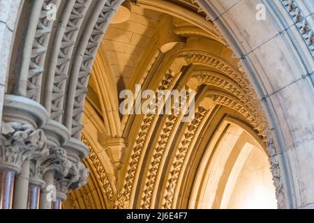 Ottawa, Canada - 20 janvier 2015 : détail de l'intérieur de la salle d'honneur, Ottawa, Canada. Les chambres du Parlement du Canada remontent à 1867 an Banque D'Images