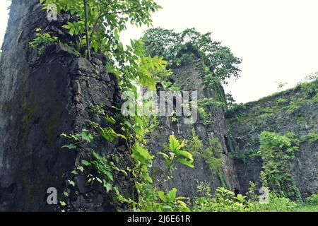 ruines du fort de vasai, maharashtra, inde Banque D'Images