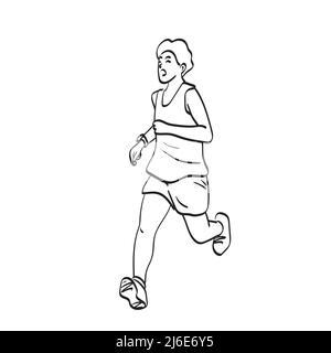 dessin vectoriel de l'illustration de chemin de table, dessin manuel, isolé sur fond blanc Illustration de Vecteur
