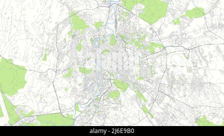 Сity carte Rome, plan détaillé en couleur de la route urbaine, illustration vectorielle Illustration de Vecteur