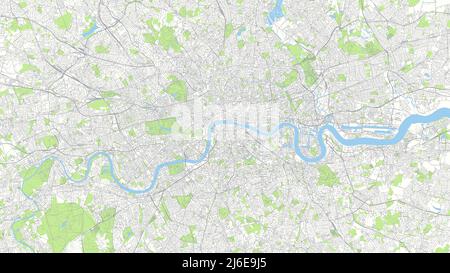 Сity carte Londres, couleur plan détaillé de la route urbaine, illustration vectorielle Illustration de Vecteur