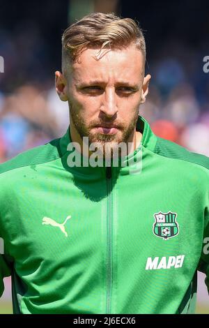 Naples, Italie. 30 avril 2022. Davide Frattesi des États-Unis Sassuolo pendant la série Un match entre SSC Napoli et US Sassuolo Calcio crédit:Franco Romano/Alay Live News Banque D'Images