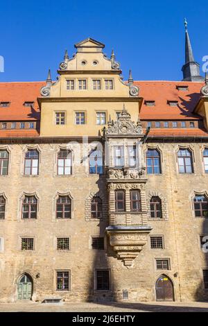 Façade avec baie vitrée du château de Merseburg, Allemagne Banque D'Images