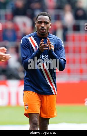 EINDHOVEN, PAYS-BAS - 1 MAI : Elton Kabangu de Willem II Tilburg pendant le match néerlandais Eredivisie entre PSV et Willem II au Philips Stadion le 1 mai 2022 à Eindhoven, pays-Bas (photo de Geert van Erven/Orange Pictures) Banque D'Images