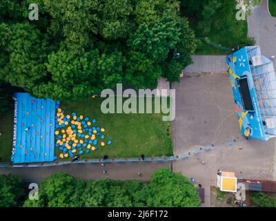 Lviv, Ukraine - 26 juin 2021 : vue du dessus du lviv jazz fest en été Banque D'Images