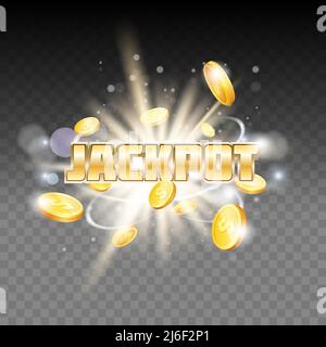Affiche de vecteur de jeu de jackpot, modèle de bannière Illustration de Vecteur