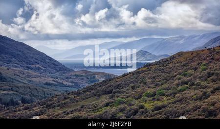 Vue sur le Loch Linnhe depuis Cow Hill près de fort William Banque D'Images