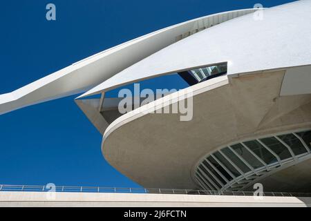 Architecture futuriste : Opéra et centre culturel de Valence, Espagne. Palau des Arts Reina Sofia Banque D'Images