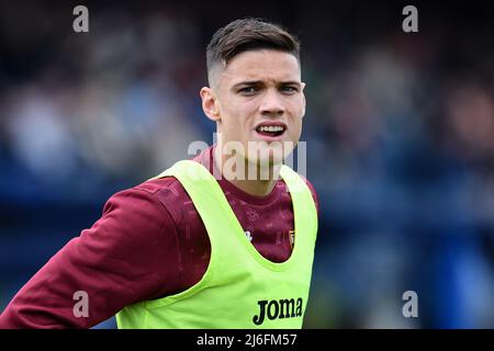 Samuele Ricci (Torino FC) pendant le FC Empoli contre le FC Torino, football italien série A match à Empoli, Italie, mai 01 2022 Banque D'Images