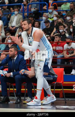 Alessandro Gentile (Happy Casa Brindisi) pendant AX Armani Exchange Milano vs Happy Casa Brindisi, Italian Basketball A Serie Championship à Milan, Italie, mai 01 2022 Banque D'Images