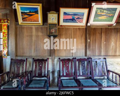 Hualien, Taïwan, AOÛT 14 2010 - vue sur le soleil de la résidence historique familiale Wang Banque D'Images