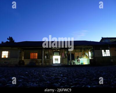 Hualien, Taïwan, 14 2010 AOÛT - vue de nuit de la résidence historique familiale Wang Banque D'Images