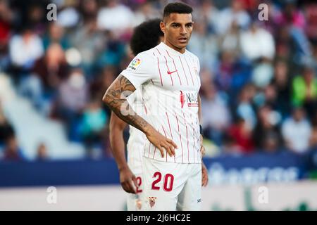 21th avril 2022; Estadio Ciutat de Valencia, Valencia, Espagne; la Liga Santander, Levante UD contre Sevilla FC; Diego Carlos de Sevilla FC Banque D'Images