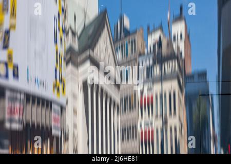 Vue déformée, sur une surface cylindrique, de la place et du Théâtre de la monnaie à Bruxelles Banque D'Images