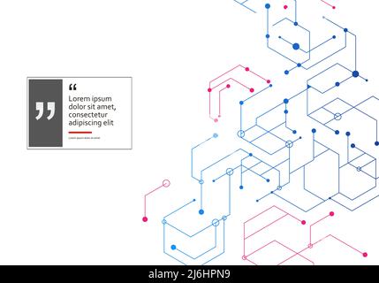 Schéma de réseau scientifique, lignes de connexion et points sur un arrière-plan simple Illustration de Vecteur